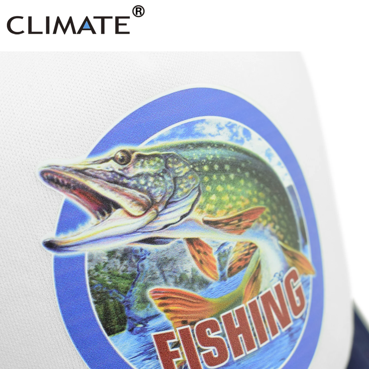 CLIMATE Fishing Fisher Cap Pike Fish Hunt Trucker Cap for Man Fisher Fishing Fish Hat Baseball Cap Cat Summer Cool Mesh Cap Fish