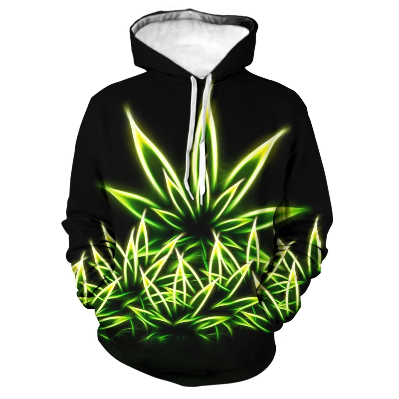 

Springtime Weed Pullover Psychedelic Hoody Tops All Over Printed Hoodie Hooded Leaf 3D Hoodies Sweatshirts For Men Women