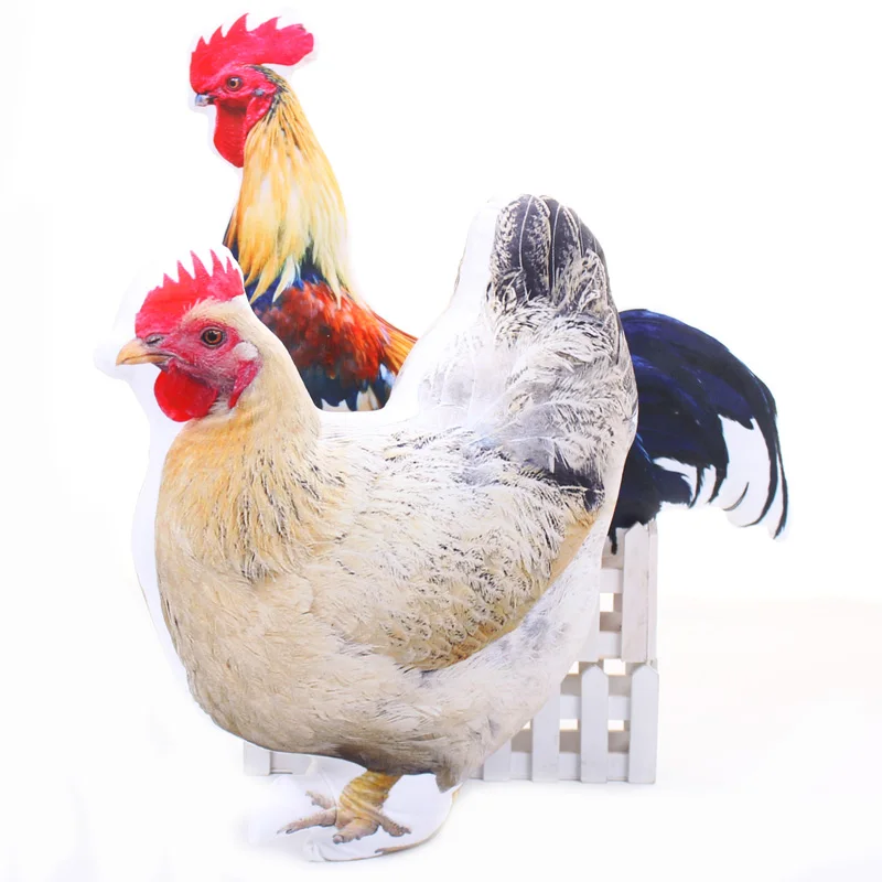 Lifelike Cock Hen Chicken Emulational Farm Animal Soft Stuffed Cushion Pillow Plush Toy Girl Boy Birthday Gift 1pc