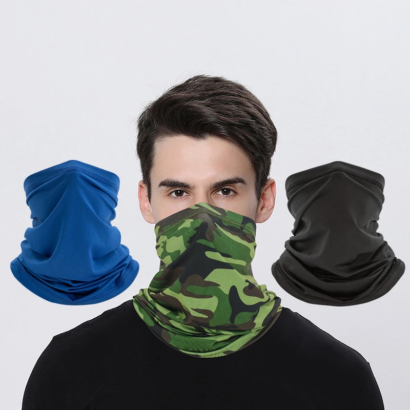 

Summer Breathable Ice Silk Bandana Outdoor Cycling Magic Neckerchief Sport Microfiber Man Scarf Snood Women Versatility Caps