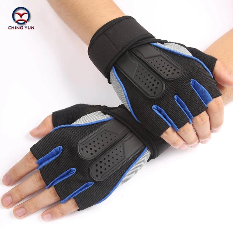 men women's Fingerless Gloves  lengthened wristbands fitness sport semi-finger protective Non-slip breathable Half finger gloves