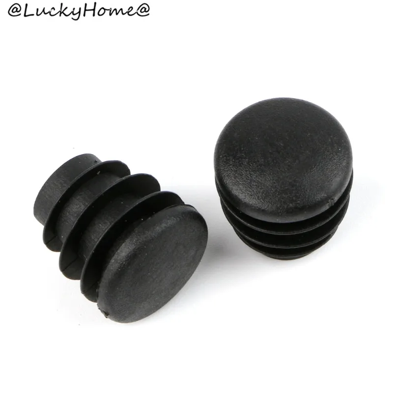 10Pcs Black Plastic Furniture Leg Plug Blanking End Cap Bung For Round Pipe Tube Hot-selling