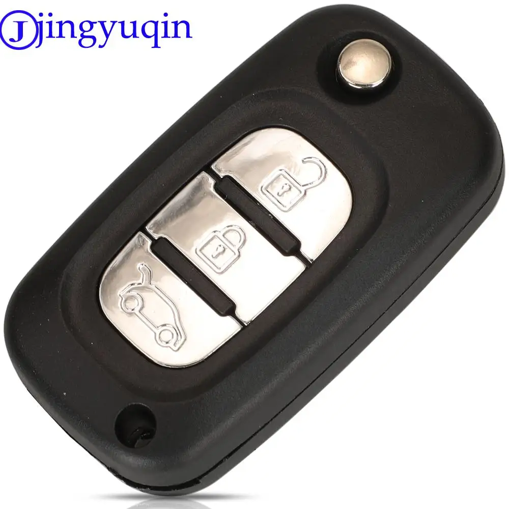 jingyuqin 2/3 Buttons Remote Car Key Shell Case Cover Fob For Mercedes Benz Smart Fortwo 453 Forfour 2015 2016 2017 Folding Key