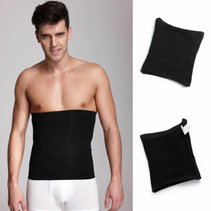 Body Shaper Wrap Fat Burner Belt Men's Slim Tummy Belly Body Shaper Compression Trainer Vest Underwear Shapewear