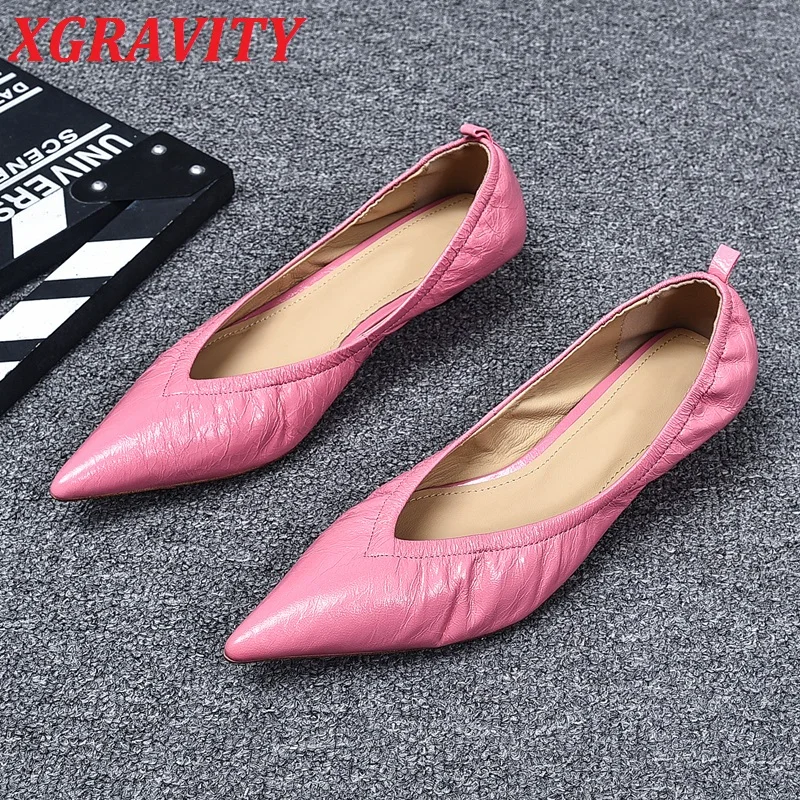 

XGRAVITY Top Quality V Cut New Female Wedge Shoes Short Heel Pumps V Cut Designer Party Shoes Sexy Ladies Vintage Lady Shoes