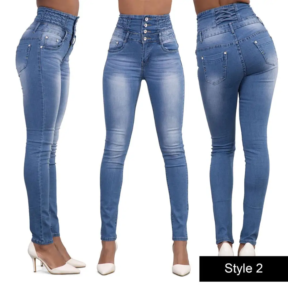 2023 Hot Sale Woman High Waist Jeans Slim Fit Sexy Skinny Hips Jeans Women Autumn Winter Pants High Quality Female Clothing