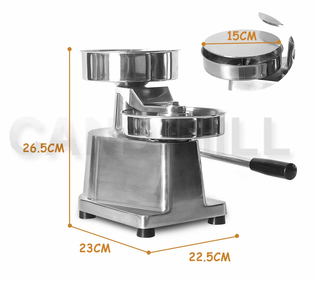 CANDIMILL Manual Hamburger Press 100mm-150mm Household Commercial Small Hand Press Burger Forming Maker Equipment