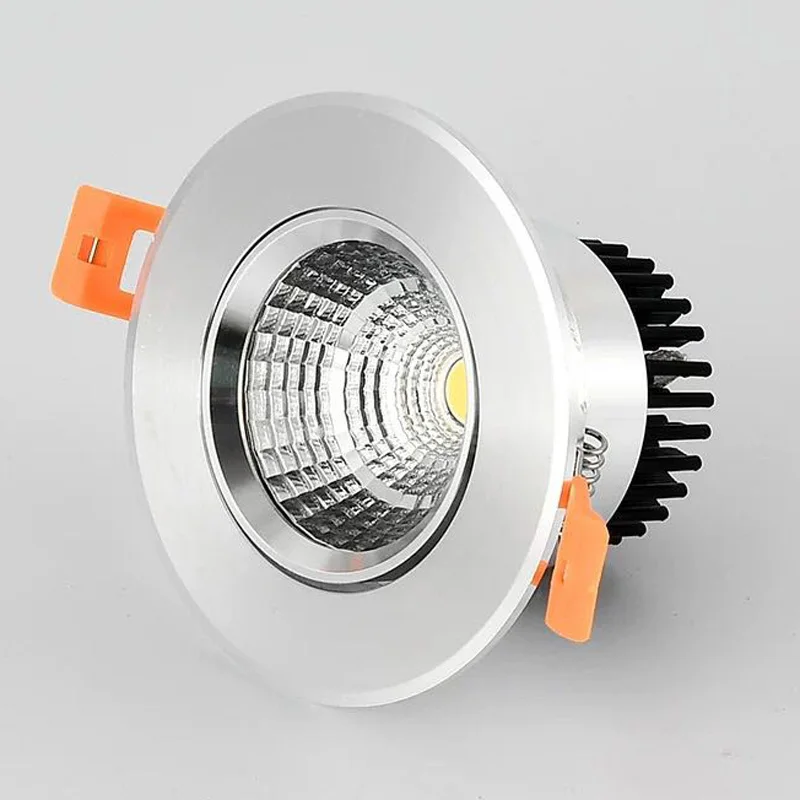 Spot lumineux LED encastrable avec technologie COB, éclairage d\'intérieur et commercial, lumière à intensité réglable, idéal pour la maison ou le