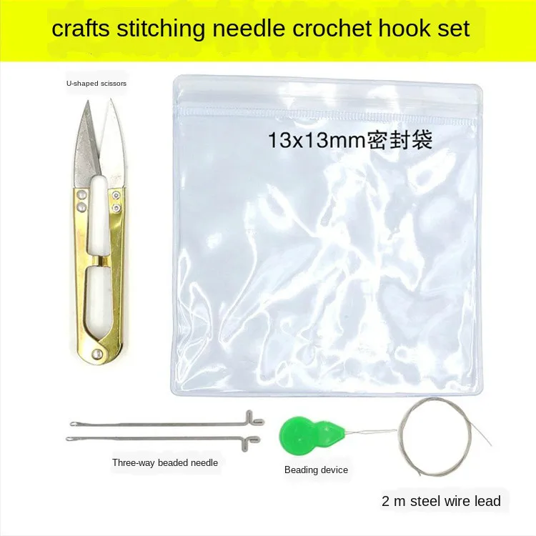 6PC Threading Crochet Threading tool filettatura strumento di perline filettatura ago piombo gancio uncinetto Set Ewing Machine Needles