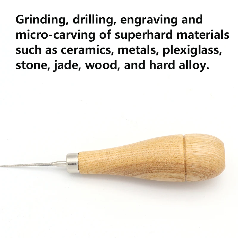 Minitaladro de mano para joyas de diamante, herramientas de perforación para carpintería, de 3mm, para Jade, cerámica, vidrio, Buda, cuentas, fresa, 1 ud.