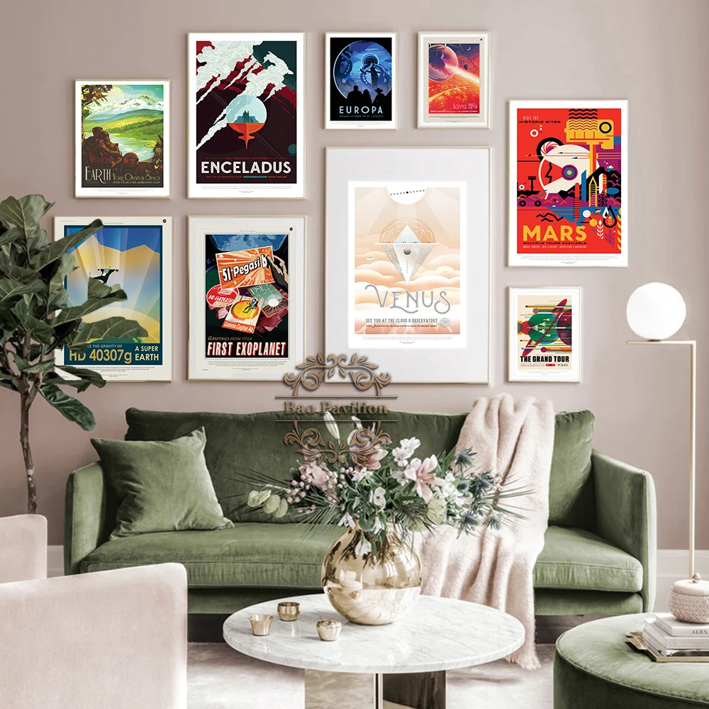 Винтажное искусство, космическая Вселенная, экспедиция, абстрактные принты, постер, экзопланет, холст, картина, земля, Марс, Венера, настенная картина, домашний декор Винтажное искусство, космическая Вселенная, экспедиция, абстрактные принты, постер, экзопланет, холст, картина, земля, Марс, Венера, настенная картина, домашний декор