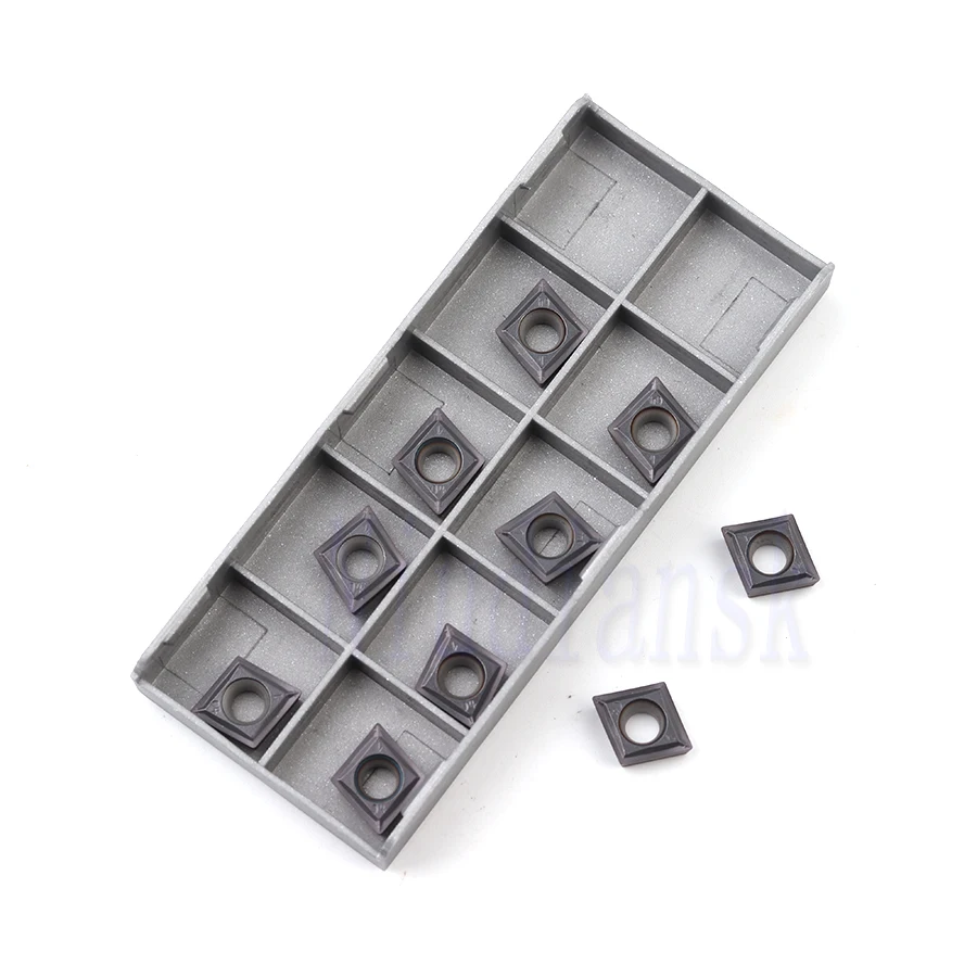 10 Chiếc CCMT060204 SM IC907 IC908 Carbide Chèn Nội Bộ Dụng Cụ Xoay Lưỡi Dao CCMT 060204 Tiện Bằng Máy CNC Cắt Kim Loại Dụng Cụ