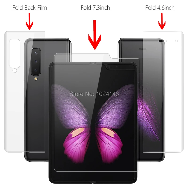 Proteggi schermo in TPU trasparente a copertura totale anteriore/posteriore per Samsung Galaxy Fold 4.6 7.3 \