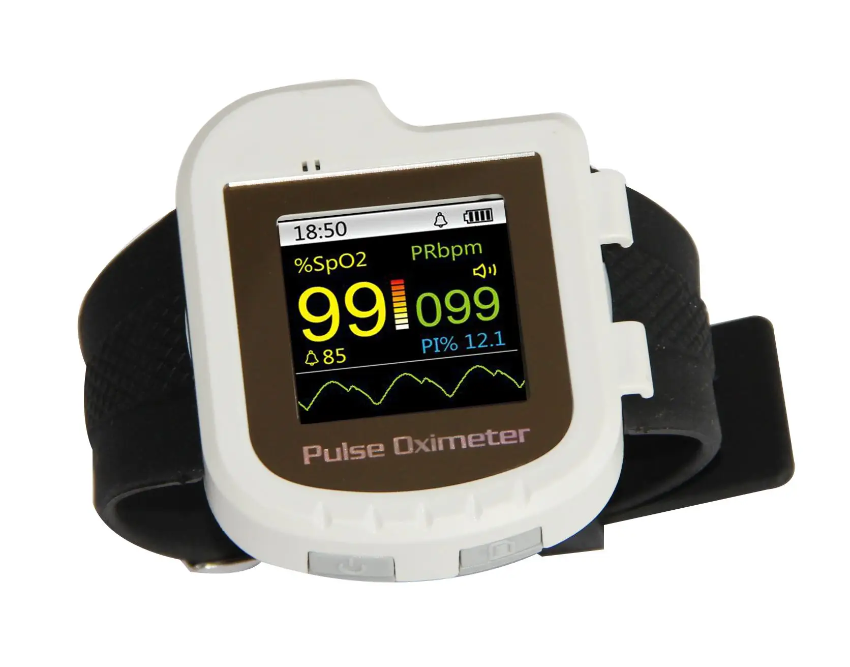 Wrist pulse oximeter Fingertip Color OLED Display SpO2 Probe Software,Watch Type Wareable Pulsioximetro