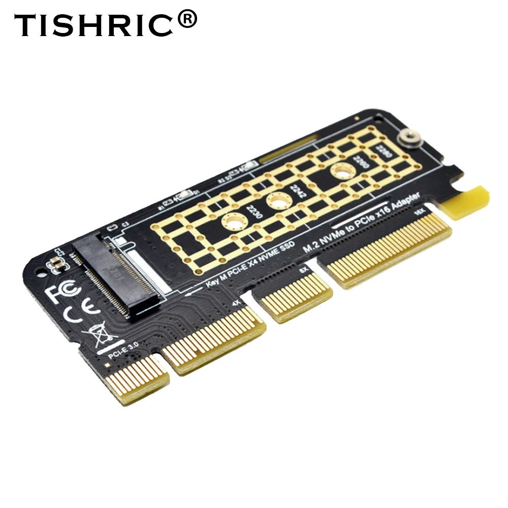 M.2 To PCI-E 3.0 4X 8X 16X  LED Expansion Card Computer Adapter SSD Solid-state Drive Adapter Card Support NVME M.2 Hard Disk