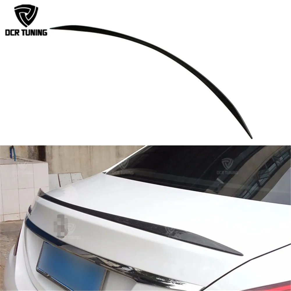 

For Mercedes W205 Carbon Fiber Rear Trunk Spoiler Wings 4-Door Sedan C63 C180 C200 C250 C260 2014 2015 2016 2017 - UP