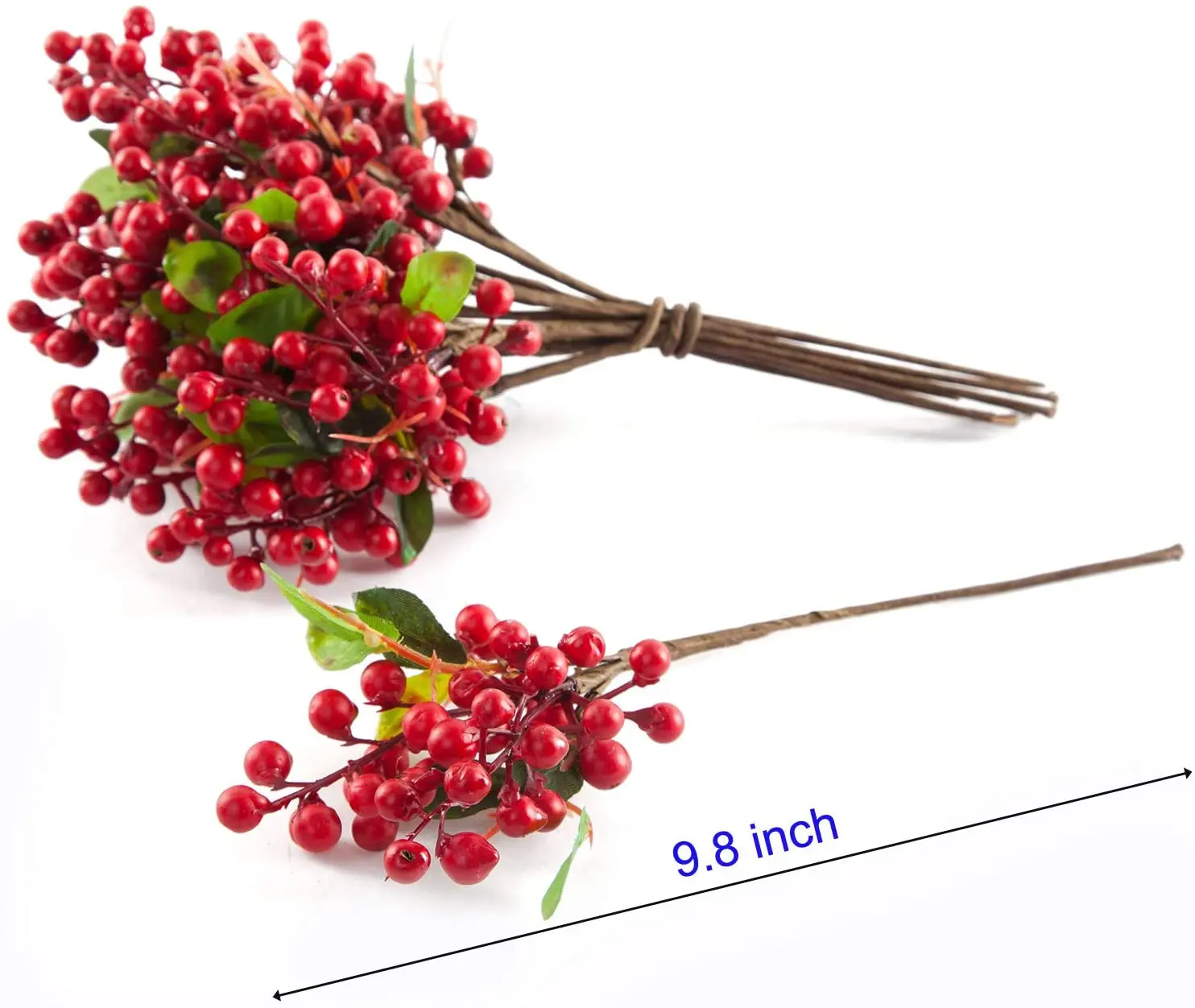 5 Pack 25CM Plastic Artificial Flowers California Berries Blueberry Fruit Fake Silk Flowers Home Decorative Party Wedding Blue