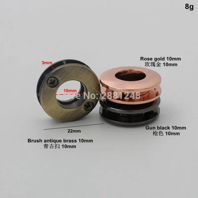 10-30 stücke 10 12 14mm Hohe qualität Legierung Ösen Schraube Ösen für Leinwand Leder Selbst Sichern Geldbörse schnalle Gepäck hardware