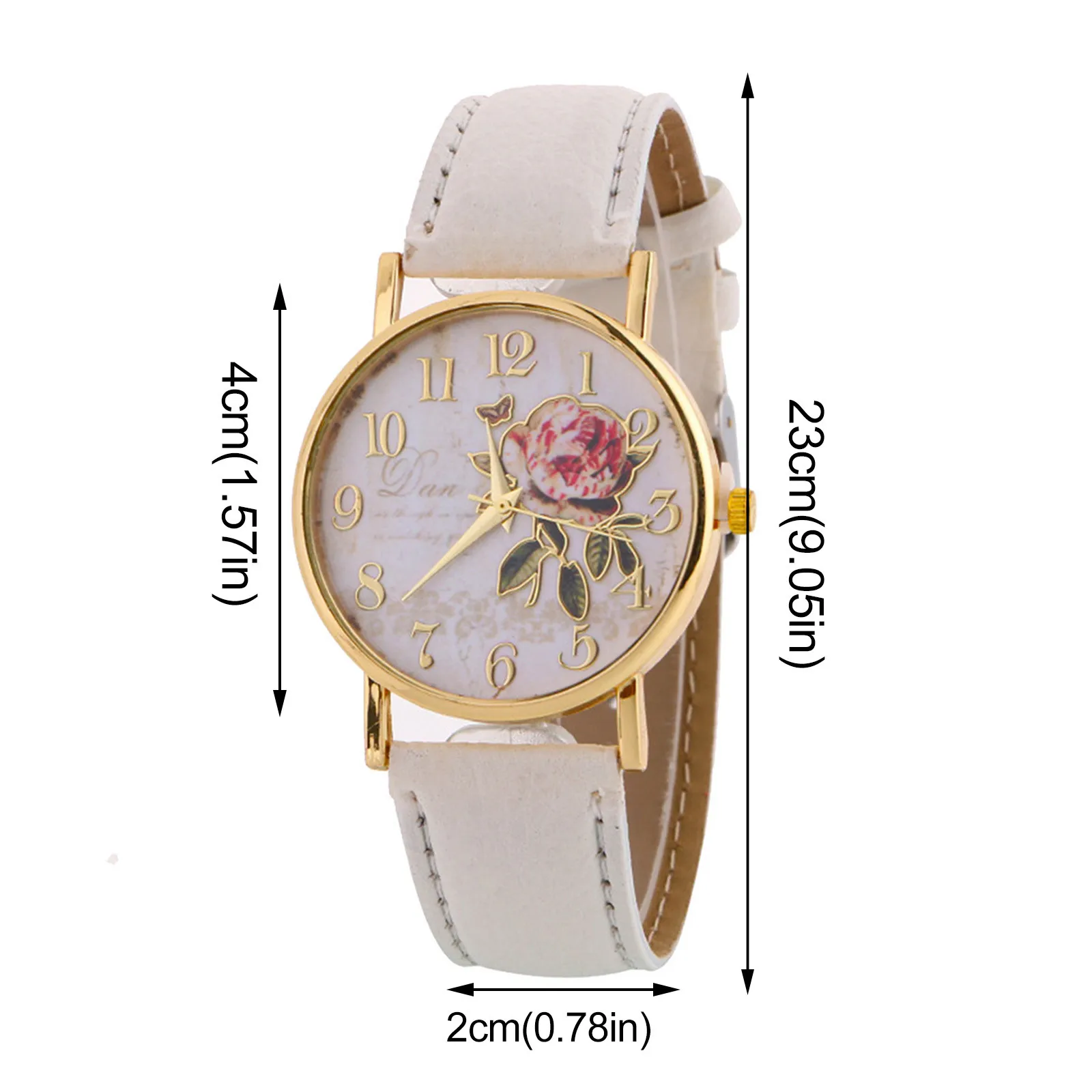 Women\'s Wristwatches Rose Design Watch Fashion Watch Suit Men And Women For Gift Casual Leather Belt Watches Creative Marble