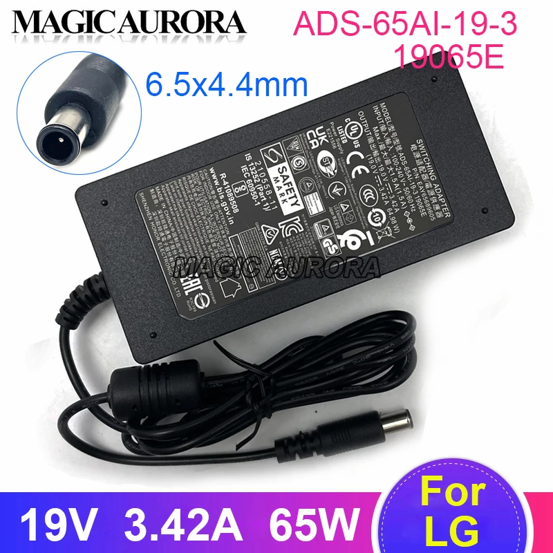 para lg Smart tv Monitor M2352j-pm 32ul750 29ln4607 29ln4575 26ln460r M2780d-pz 15z980-u Aas5u1 Power Adapter 19v 3.42a