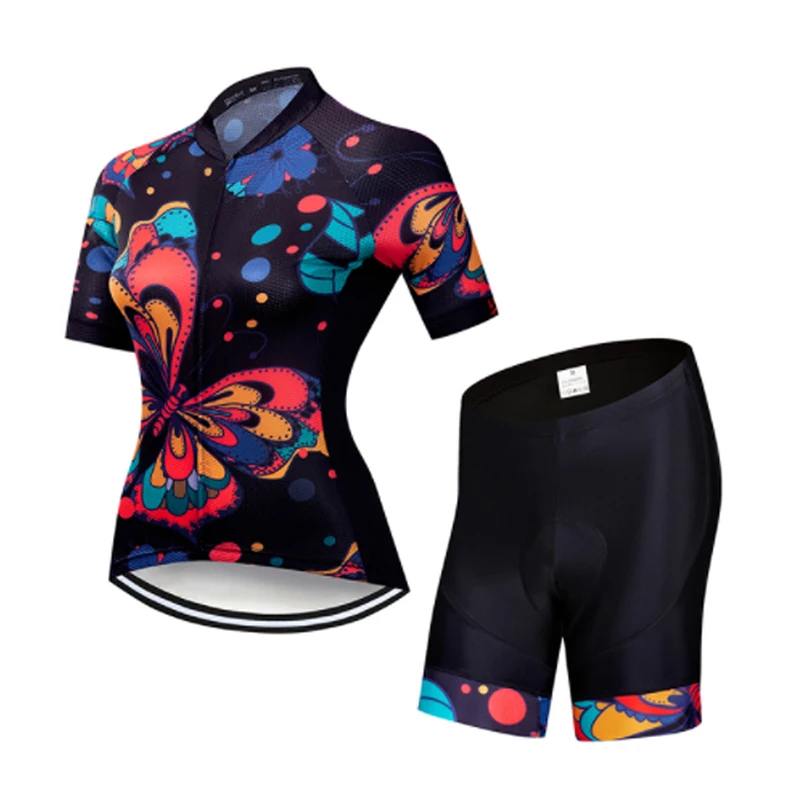 2021 Women Cycling Jerseys Set Hot sale MTB Bike Cycling Clothing Breathable Mountain Bicycle Clothes Summer Bike Uniform Wear