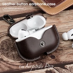 Funda de cuero para auriculares inalámbricos con Bluetooth para AirPods Pro 2, usb c, funda protectora genuina para Apple Airpods Pro 2, 3, 1