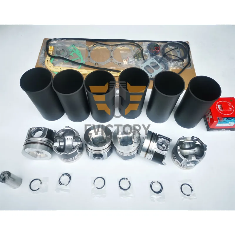 For ISUZU 6SA1T 6SA1-TC overhaul rebuild kit connecting rod valve gasket piston liner