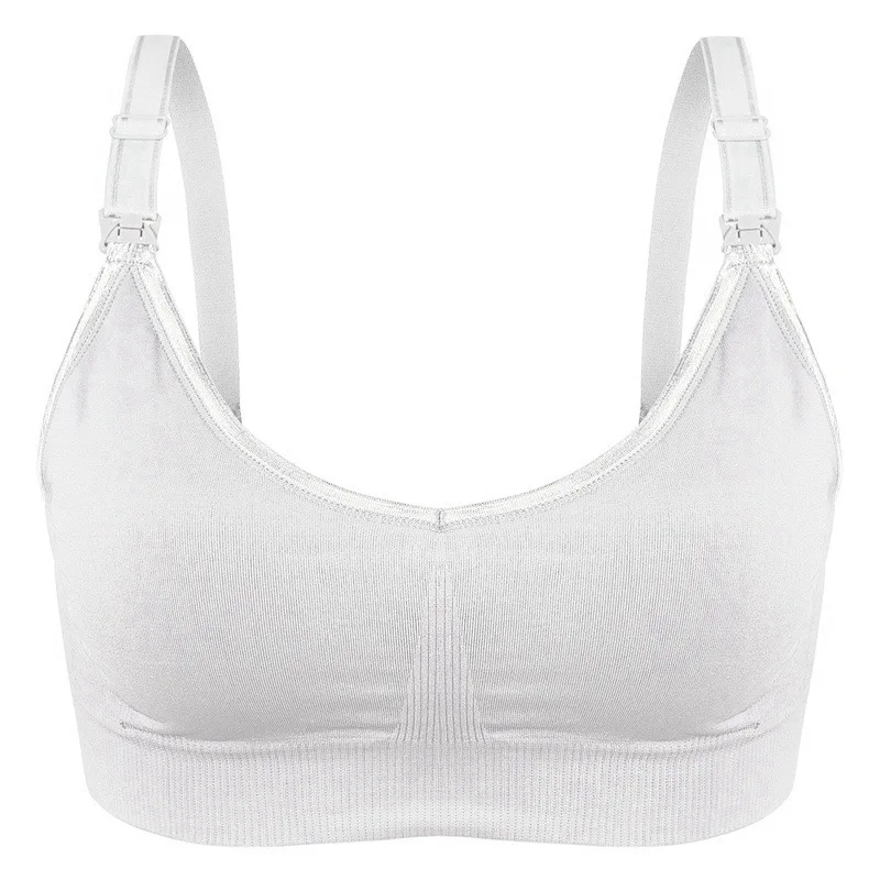 Pregnant Women Seamless Breastfeeding Bra Adjustment Gather No-rims Front Buckle Large Size Underwear High Elasticity Comfort