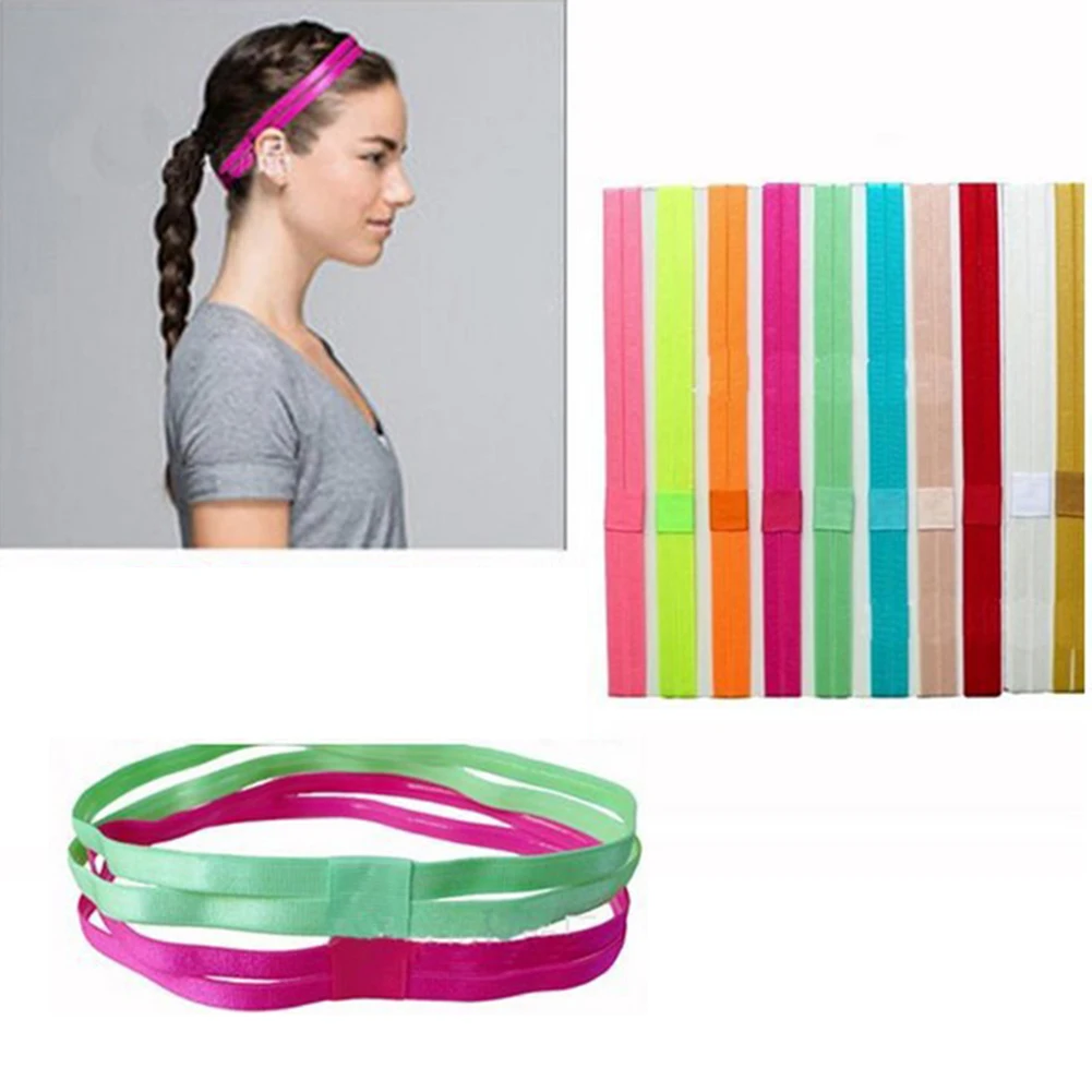 

Popular Non-slip Sports Yoga Running Fitness Headband Women Girls Elastic Hair Head Bands Accessories For Men Scrunchy Headwear