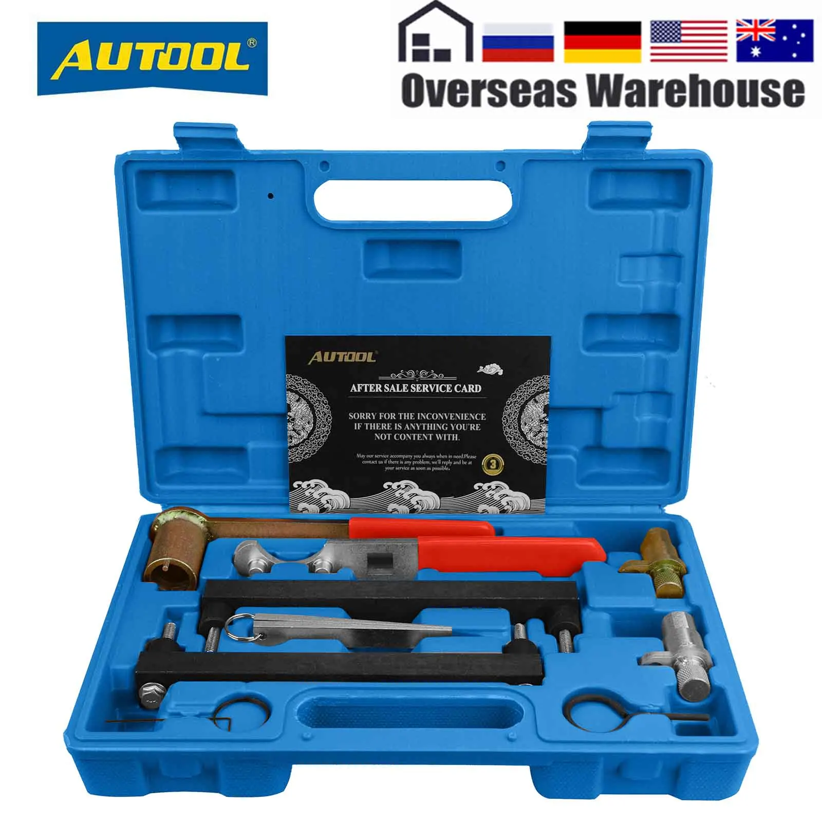 AUTOOL Engine Camshaft Flywheel Locking Timing Tool Set for Jaguar Land Rover 3.0 3.5 4.0 4.2 V8 Camshaft Sprocket Removal Tools