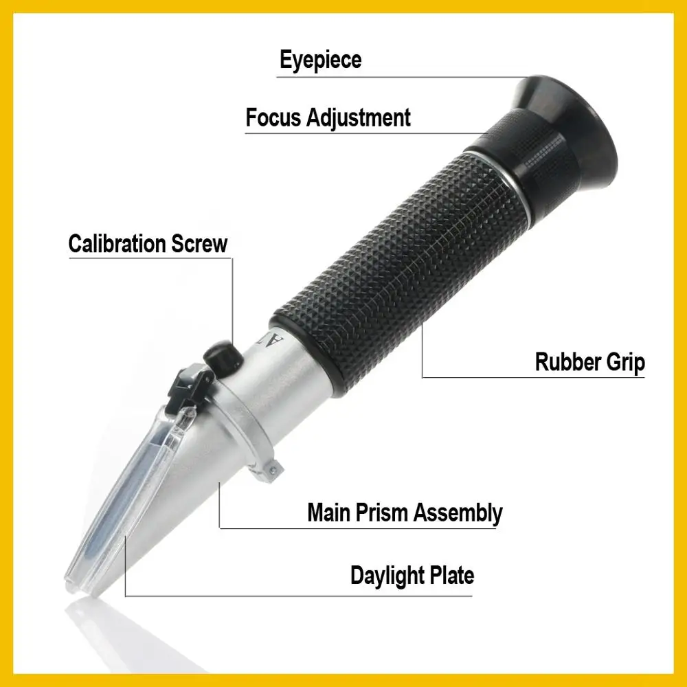 RZ Alcohol Refractometer Alcoholometer Spirit tester 0~80%V/V ATC Tool RZ116 concentration spirits meter Alcohol Refractometer