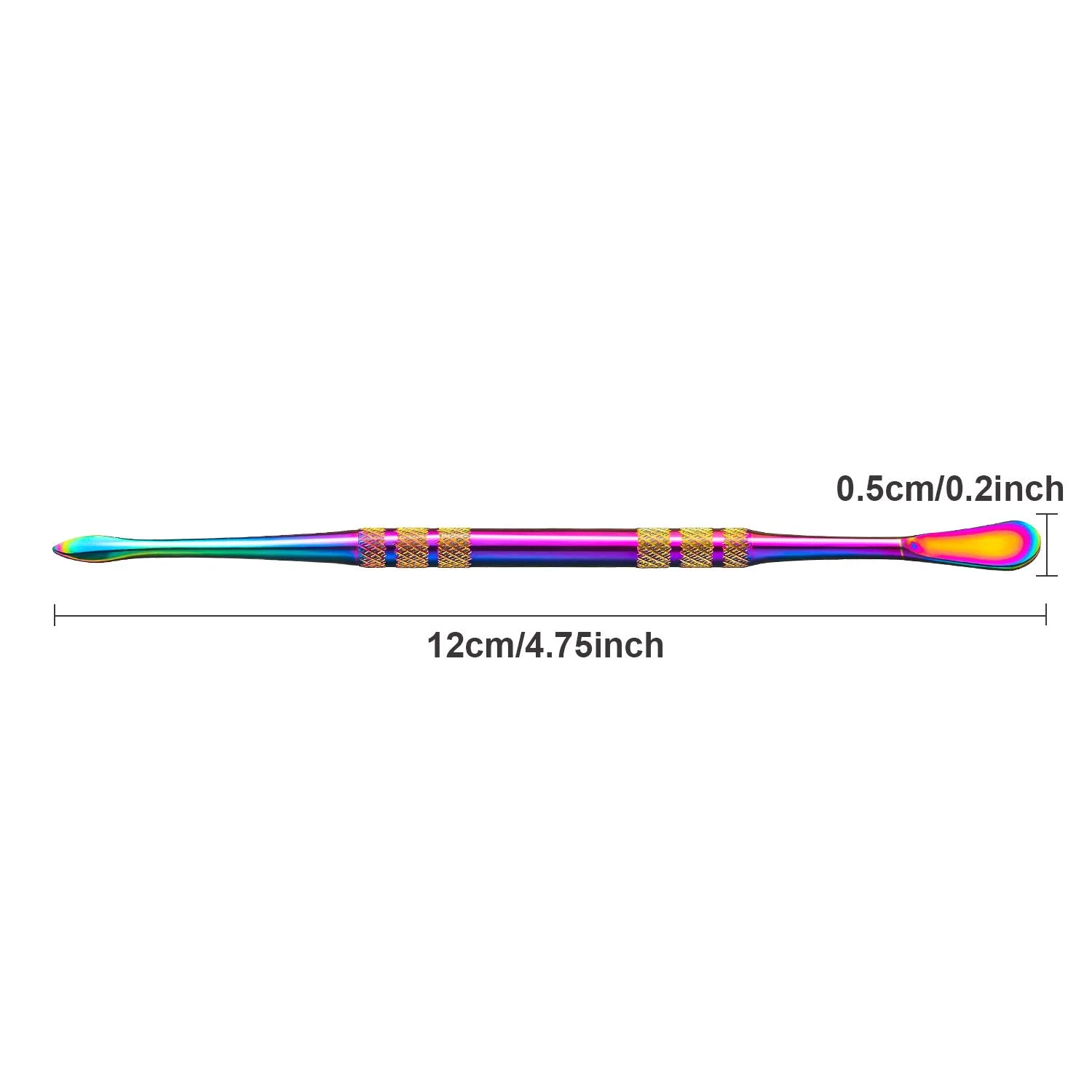 12cm/4.71in 3pcs Rainbow Stainless Steel Carving Tool