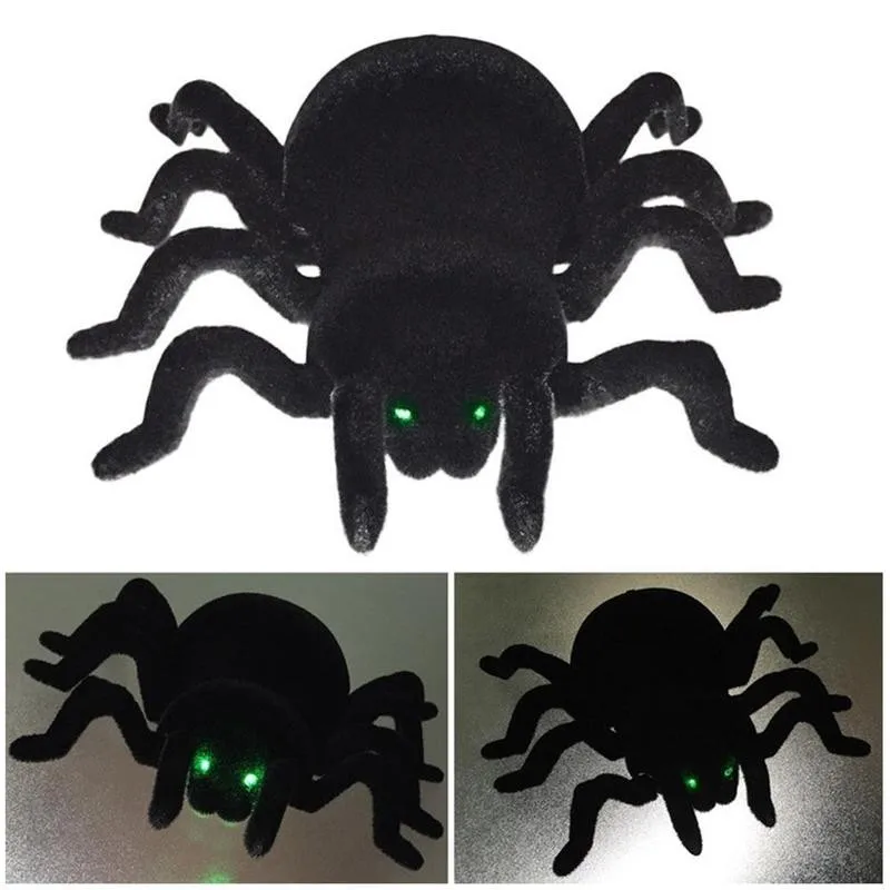 Brinquedo de aranha com controle remoto, simulação de truque de aranha assustadora para escalada, dia das bruxas, presente de aranha, brinquedo de animais con b9i9