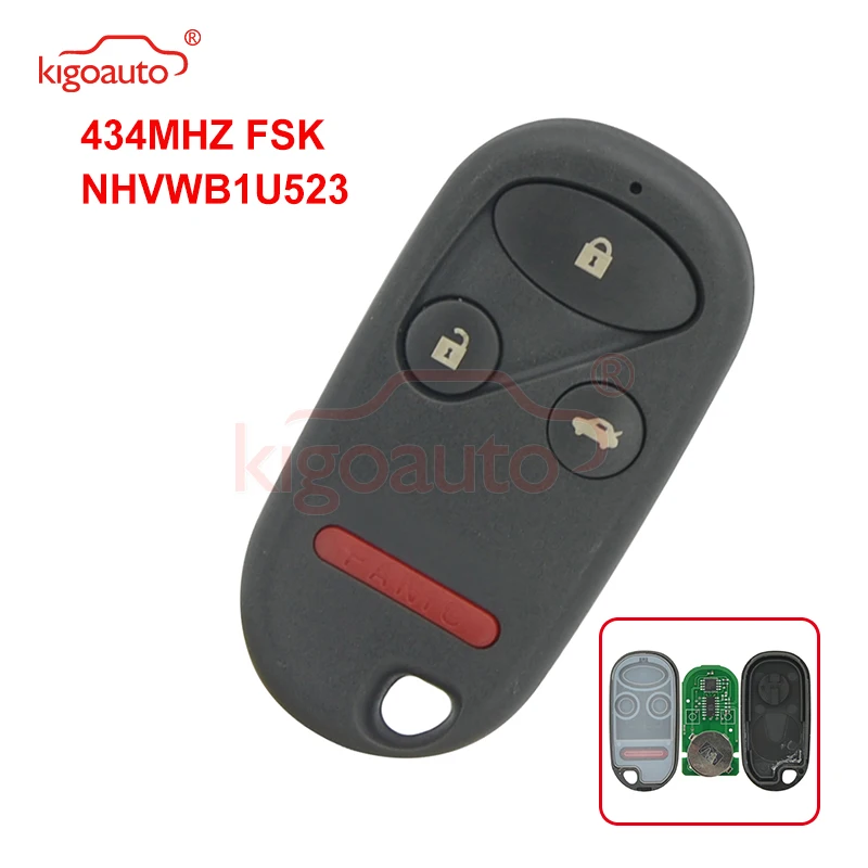 kigoauto NHVWB1U523 NHVWB1U521 434Mhz FSK for Honda Civic EX Pilot 2003 2004 New Replacement Keyless Entry car Remote Key Fob