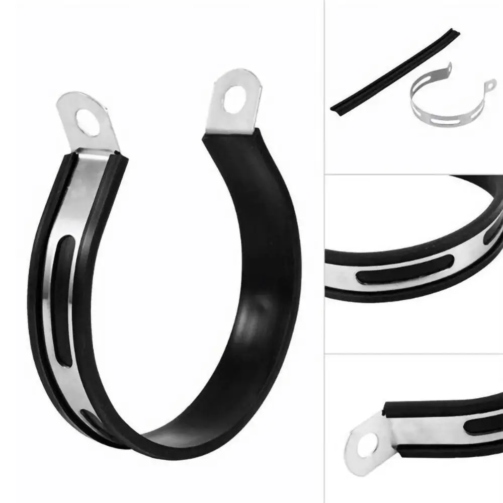 11cm Stainless Steel Motorcycle Exhaust Muffler Silencer Bracket Holder Clamp Strap Mount Bracket Exhaust Pipe Muffler Clips