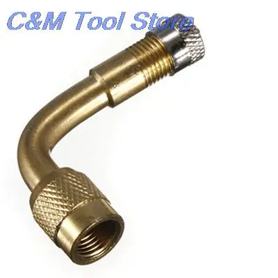 1pc Auto Car Motorcycle Brass Tire Tyre Valve Adapter 90 Degree Angle Mountain Bike Bicycle Wheel Tyre Tire Valve Extension Rod