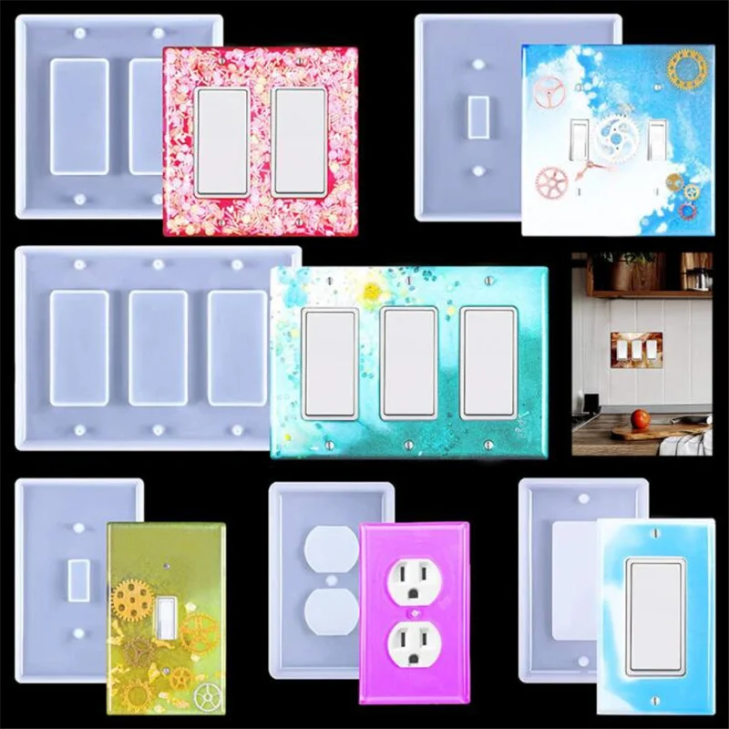 Light Switch Cover Resin Molds Silicone Epoxy Moulds for Jewelry Making Supplies Accessories Home Decoration Diy Craft Materials