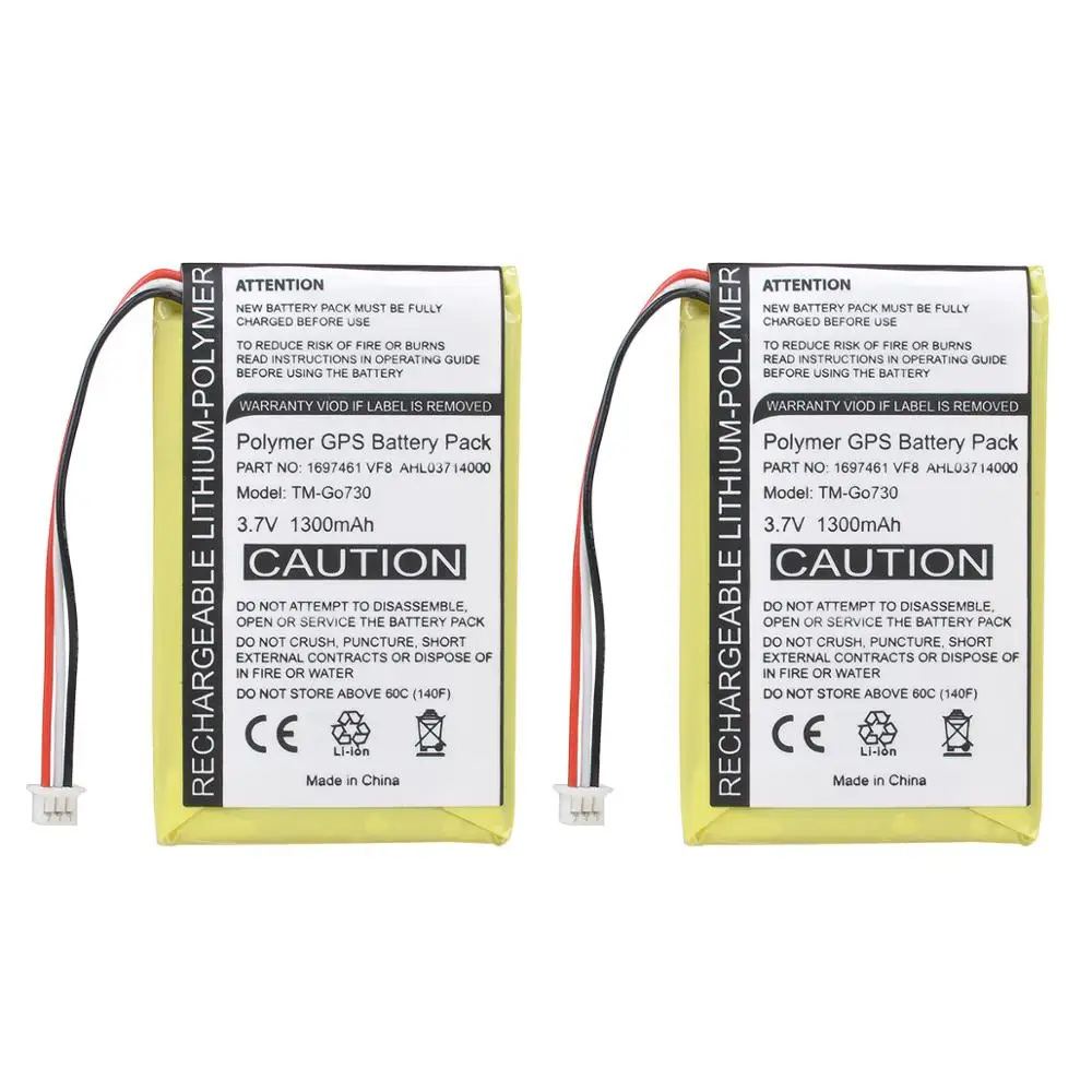 1300 mAh Go530 GPS Battery for TomTom Go 530, 630, 720, 730, 730T, 930,1697461 AHL03714000 VF8 Battery