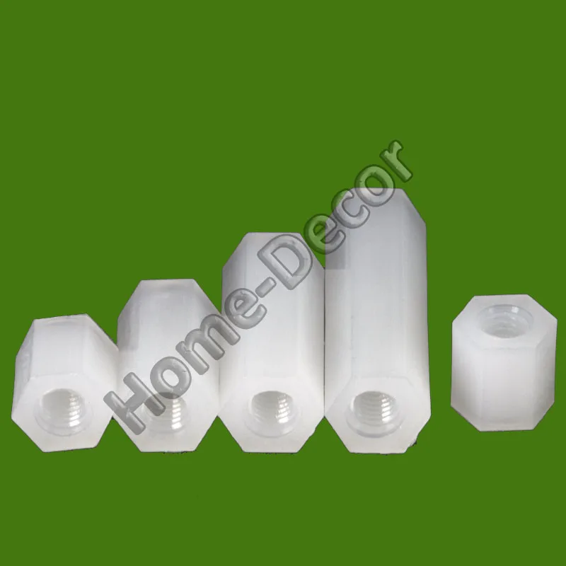 Perno Hexagonal de nailon con agujero de tornillo M2/M2.5/M3, tornillo aislado para placa PCB, aislador de nailon, 50 Uds.