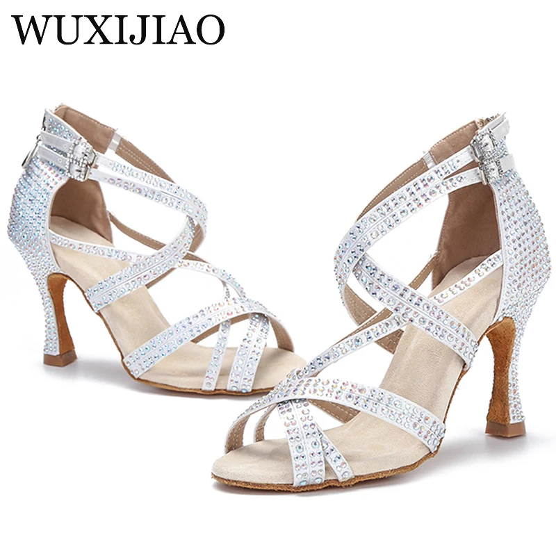 Wholesale Women Latin Dance Shoes Salsa Rumba Samba Ballroom Party Non-Slip Sneakers Ladies Wedding High Heels