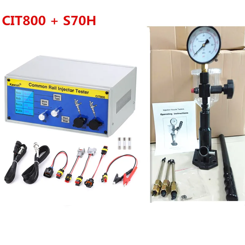 

CIT800 multifunction diesel common rail injector tester diesel Piezo Injector tester + S70H injector iron validator