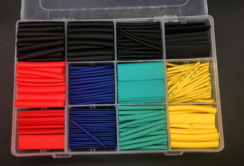 530PCS Heat Shrink Tube Tubing Insulation Shrinkable Tube Assortment Electronic Polyolefin Wire Cable Sleeve Kit