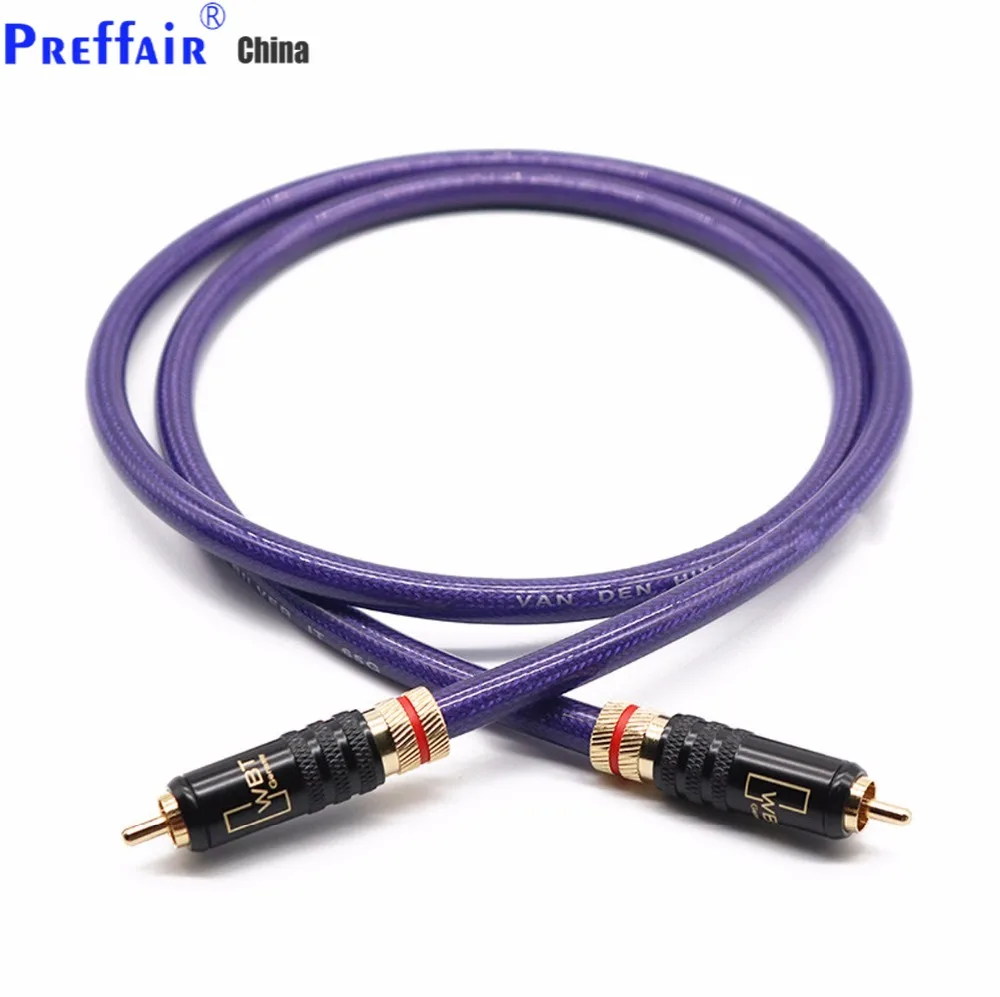 

Preffair X409 Silver Plated 75ohm Digital Coaxial DAC RCA Cable Home Theater TV Amplifier Decoder With gold-plated rca plug
