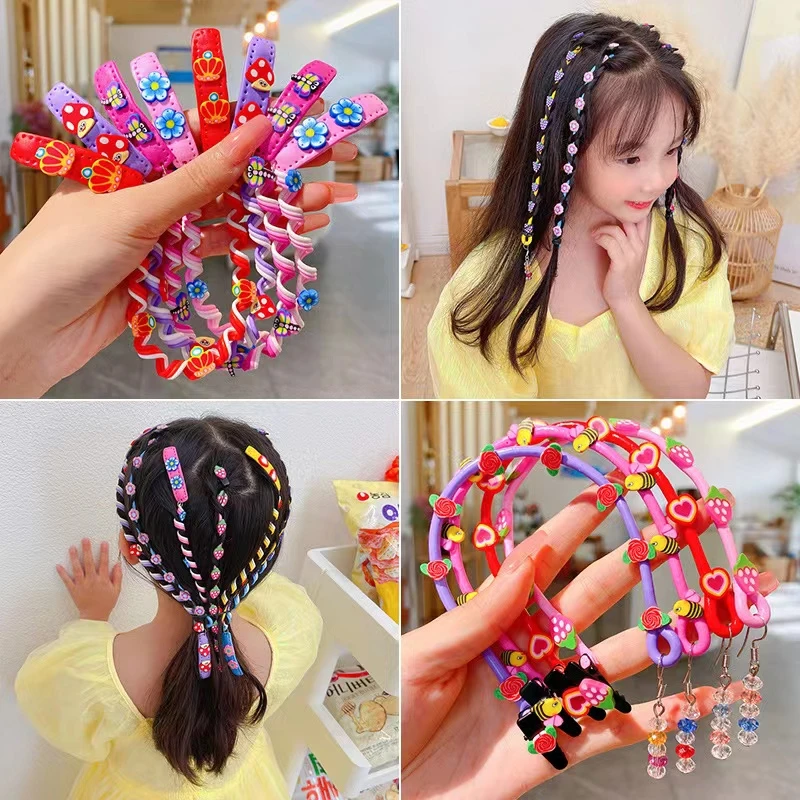 Children's Twist Braid Curling Sticks Dirty and Dirty Braided Hair Irons Show Styling Hairpins Girls Hair Accessories Headdress