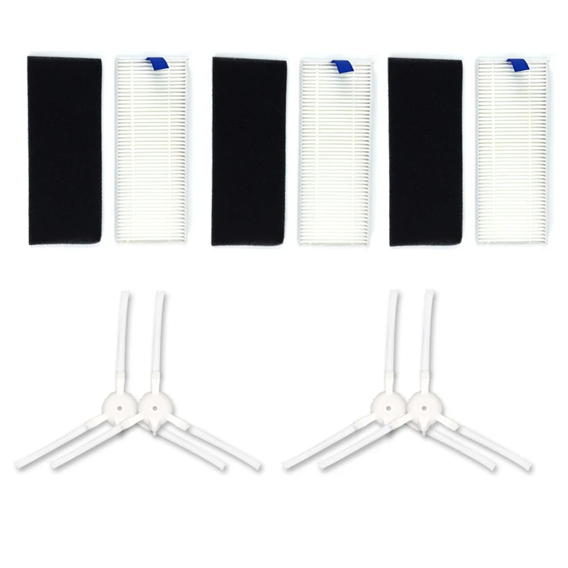 S6 robô aspirador de pó hepa filtro esponja escovas laterais para 360 s6 robótico aspirador peças substituição