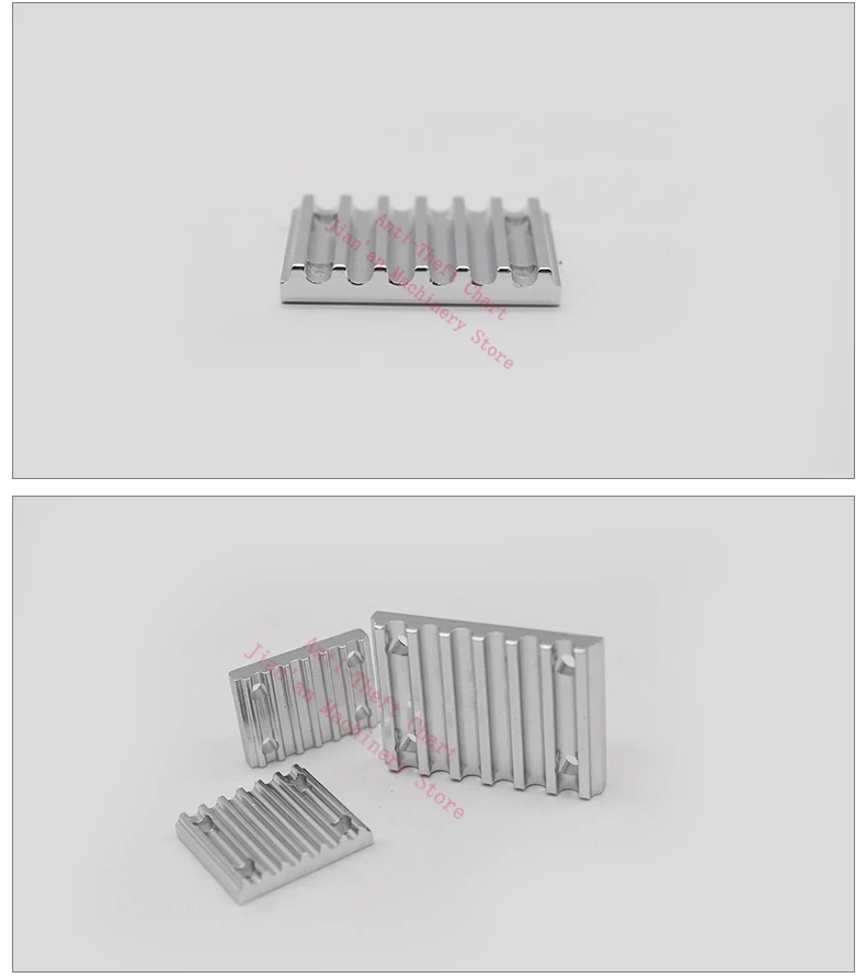 Aluminum Trapezoid teeth Clamp Tooth plate T2.5 T5 T10 AT10 for open synchronous belt Fixed timing Belt connection Gusset plate
