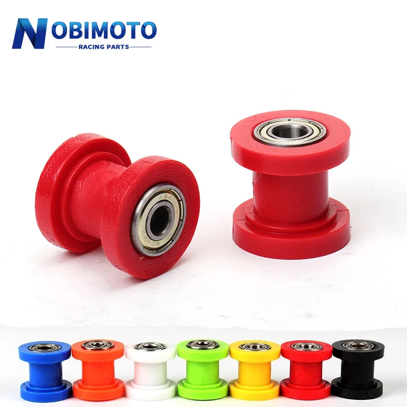 Motorcycle 8/10mm Wheel Tensioner Guide Drive Chain Roller Pulley For ATV XR CR CRF Enduro Motocross Pit Dirt Mini Bike