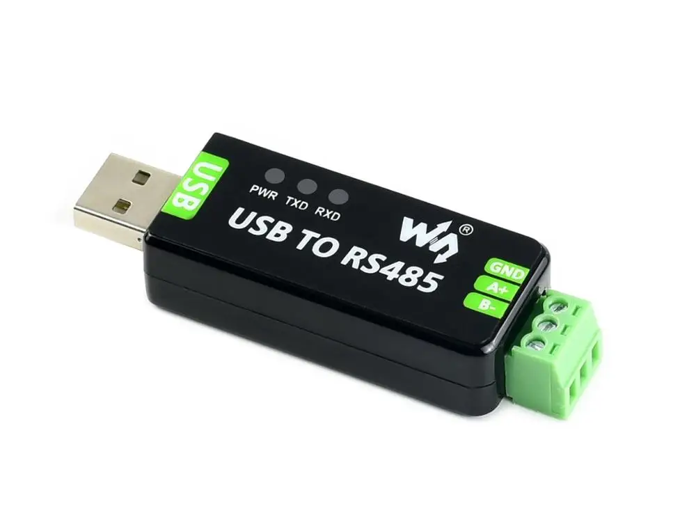 Waveshare Industrial USB To RS485 Converter, Onboard Original FT232RL And SP485EEN