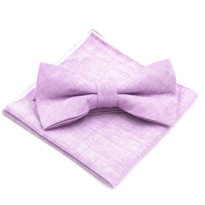 MEN\'s gift tie Violet cotton narrow ties gifts for men orginal wedding accessories necktie  bowtie set