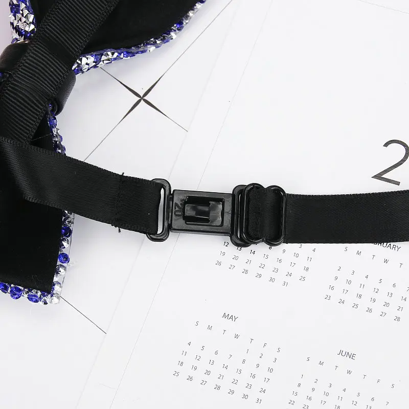 Diamond Black Red Bow Tie Men For Rhinestone Collar Men Bowtie Crystal Chaton Super Cool Luxury Wedding Party Bow ties Butterfly